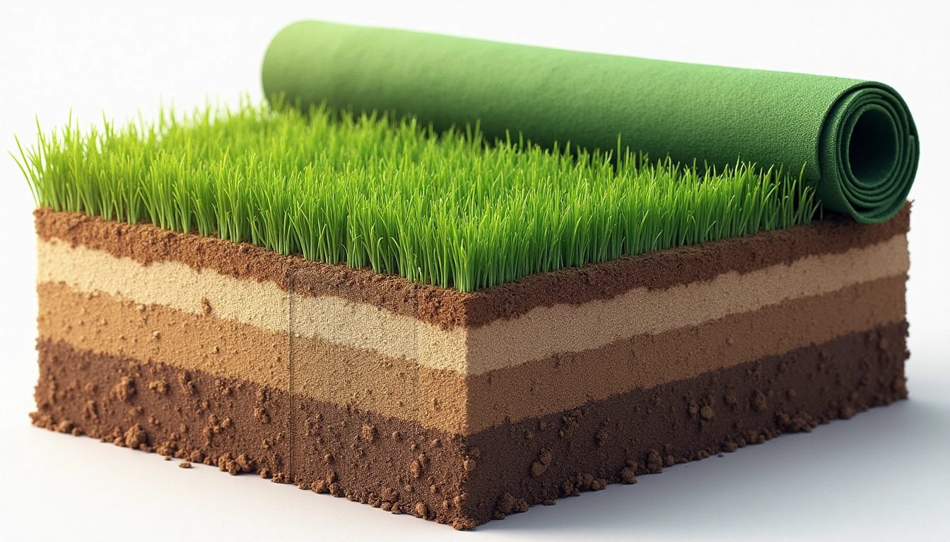 gazon naturel en rouleaux