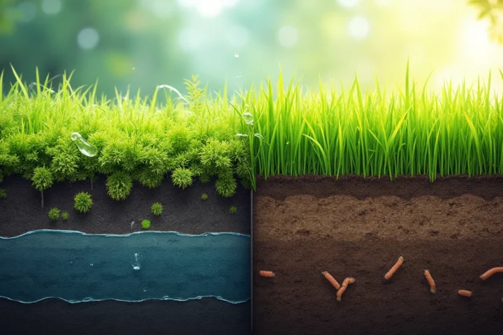 gazon naturel en rouleaux